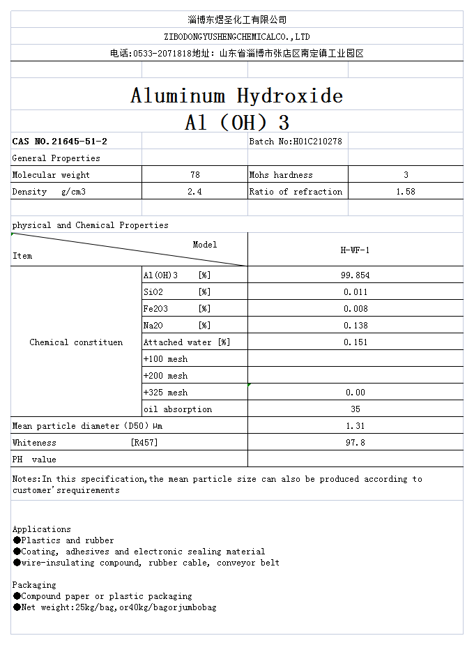 High White-ness Aluminum Hydroxide(H-WF-1)(图1)